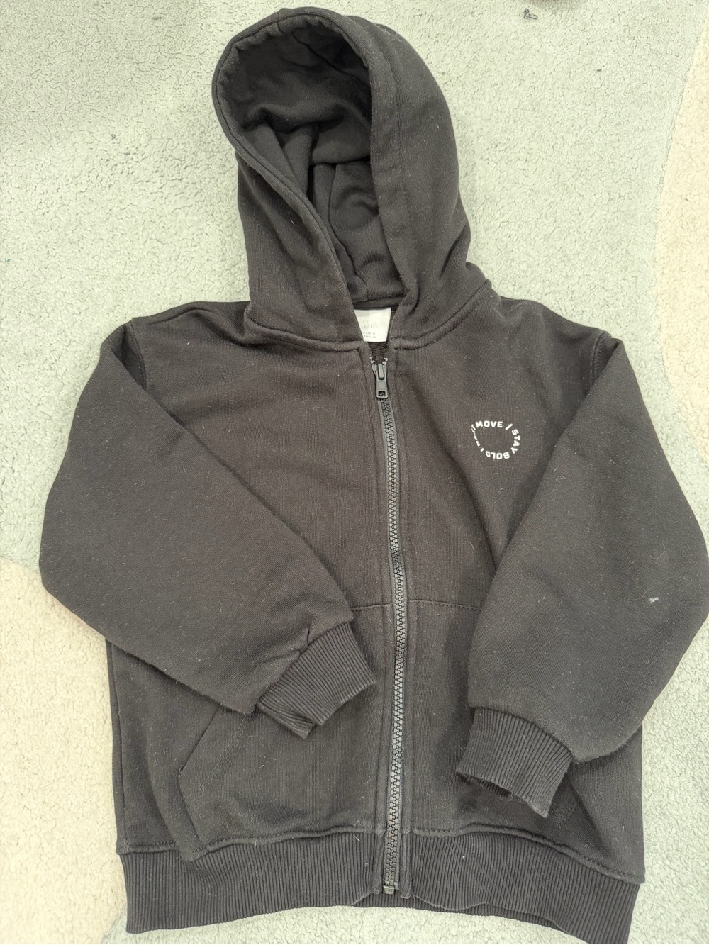 Zara Toddler 5T Black Zip-Up Hoodie